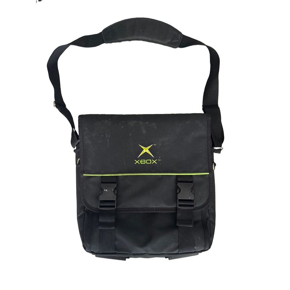 Vintage Official Microsoft Original XBOX Carrying Case Travel Bag-Messenger Bag